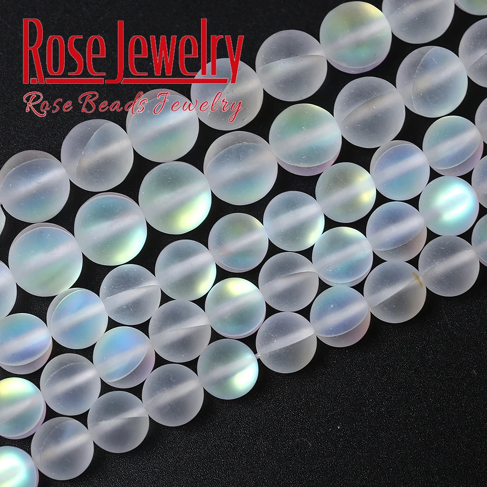 Матовые Белые Бусины A + из австрийского хрусталя круглые бусины с блестками и