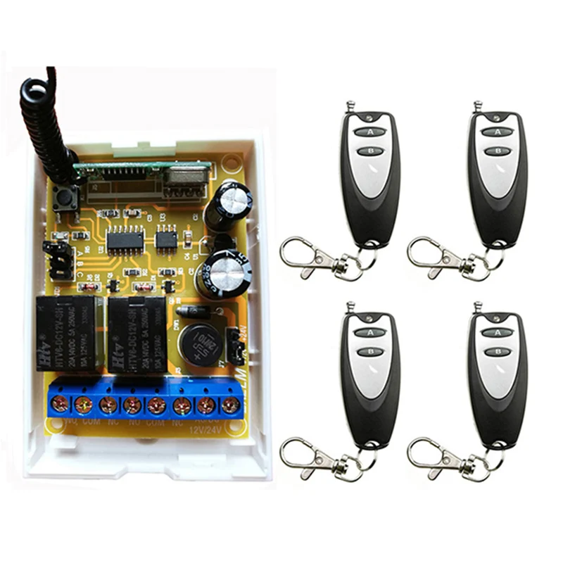 DC12V DC24V 2CH Радиоуправление ler RF беспроводное реле дистанционное управление