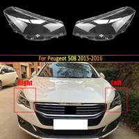 car headlight lens for peugeot 508 2015 2016 headlamp cover car replacement front auto shell cover lampcover lampshade lamp