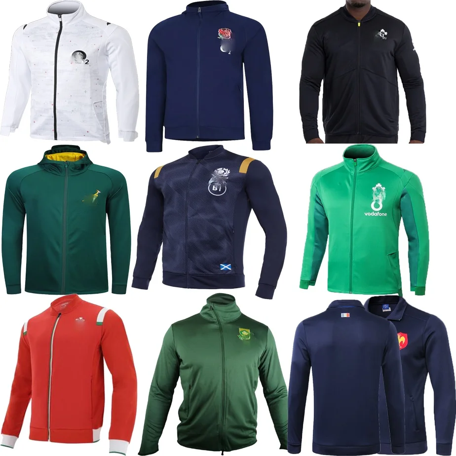

2021 South Africa England Ireland Scotland Welsh Running t-shirt Men's Hoodie Sport high quality Shirt SIZE S-3XL