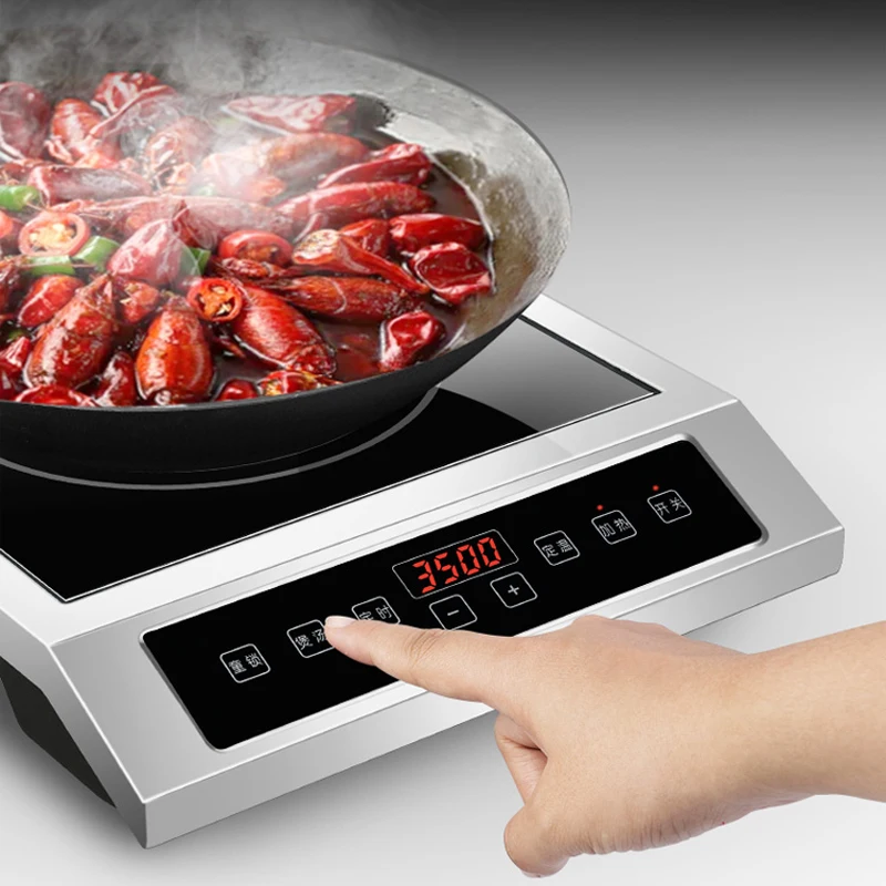 

Induction Cooker Cooktop Intelligent Touch Induction Cooker 3500W Household Fierce Fire Stir Fry High-power Electric Stove 220V