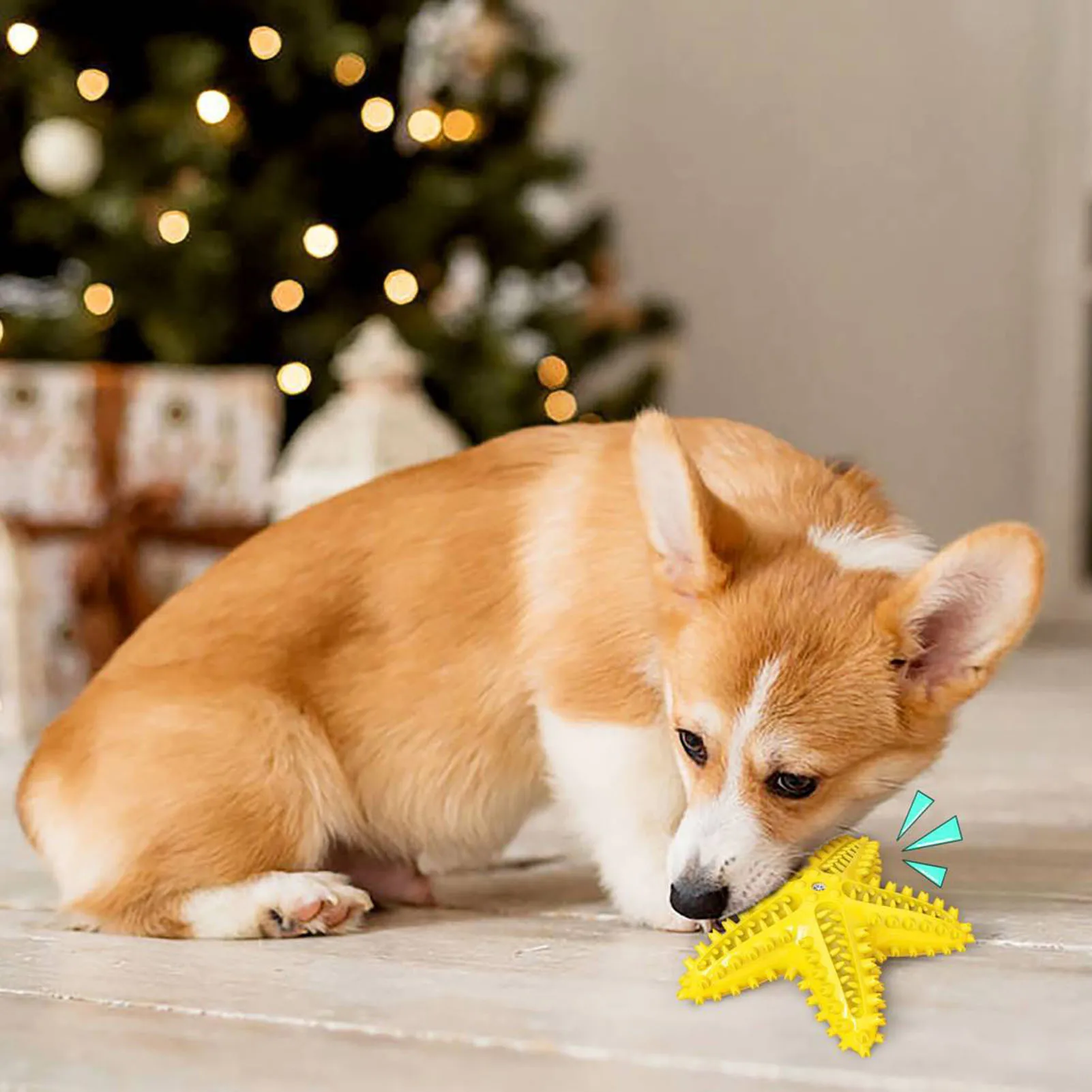 

Dog Chewing Molar Stick To Clean Teeth Five-pointed Star Leaking Food Dog Toy Pet Interactive Training Vocal Toy Pet Supplies