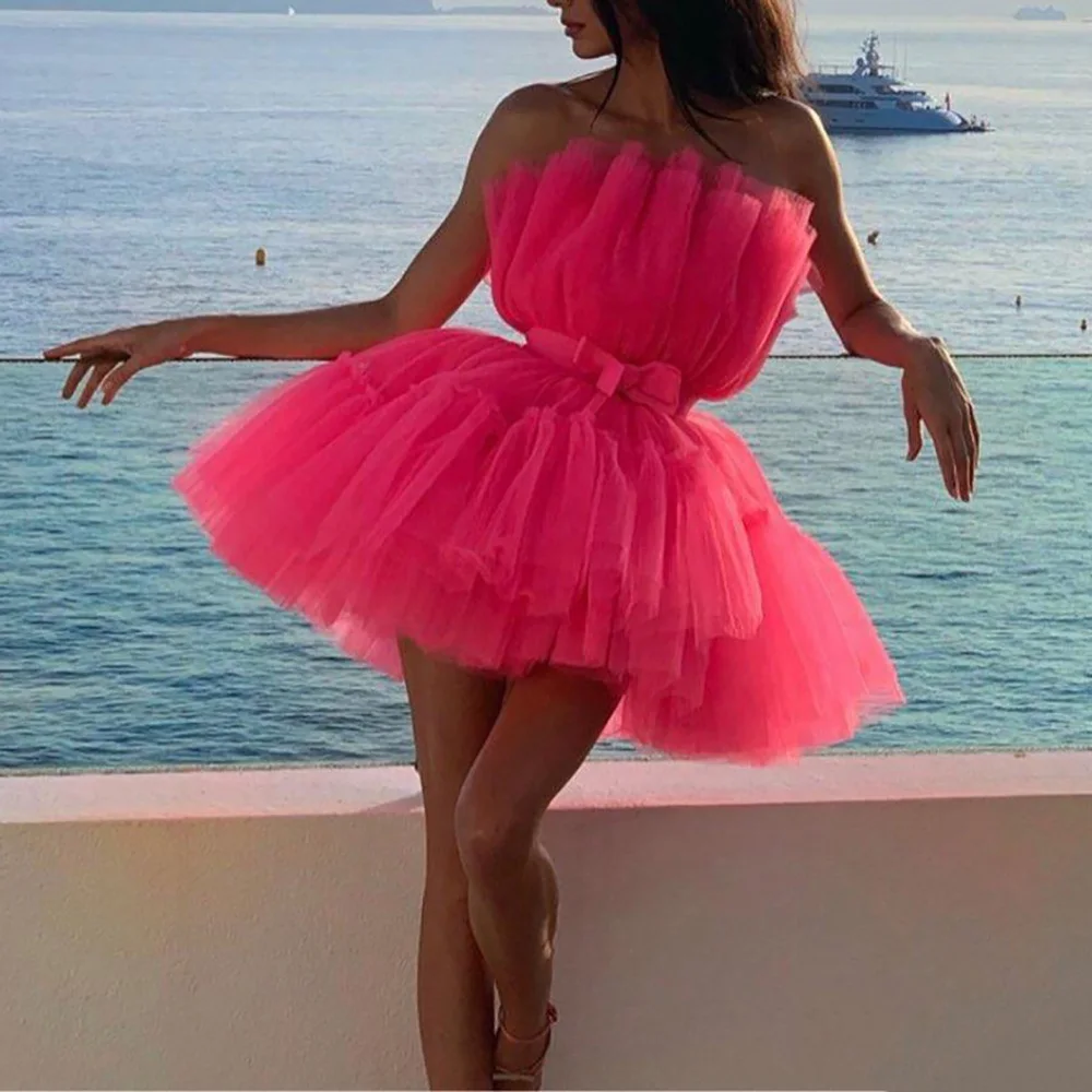 

Short Tulle Dresses Women Party Wear Clothing