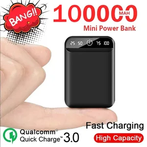 outdoor emergency external battery 100000mah mini portable power bank with dual usb ports power bank for xiaomi samsung lphone free global shipping