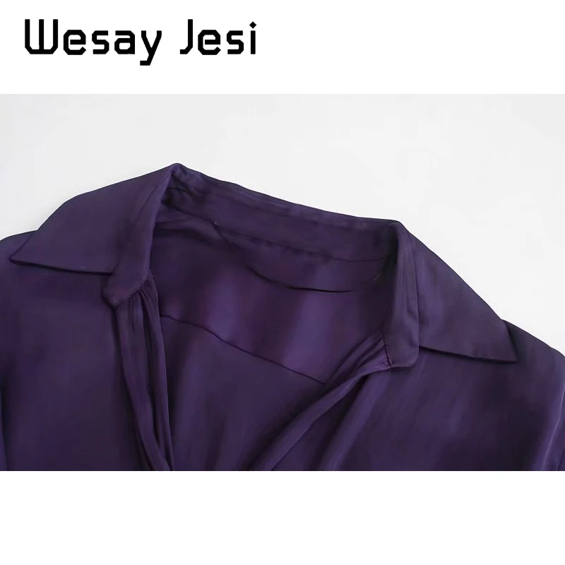 

The New Women's Blouses For Early Autumn 2020 Are Fashionable And Versatile Knotted Silk Satin Texture Is Thinner Shirt Women