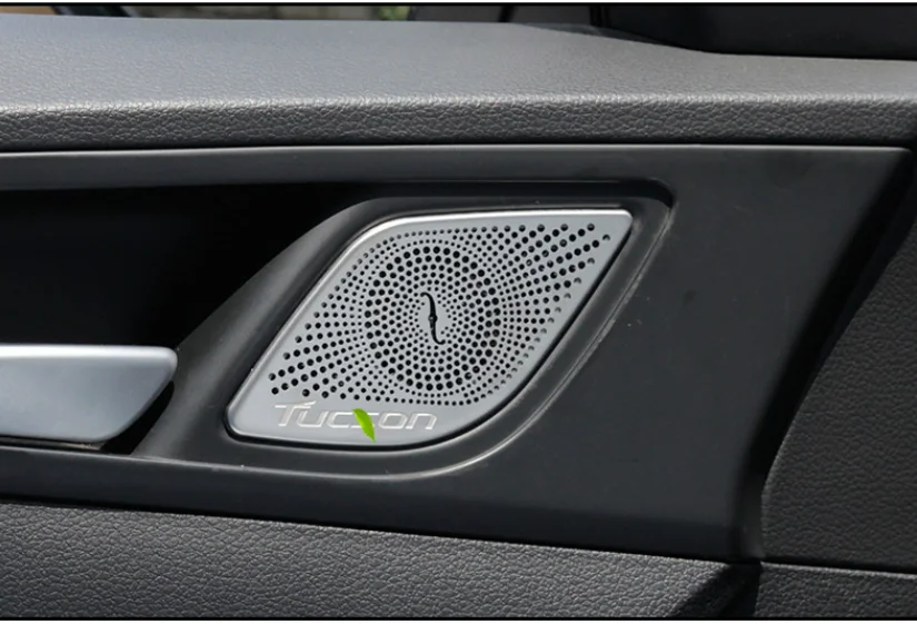 

Для HYUNDAI TUCSON 2015 2016 2017 аксессуары интерьерный динамик клаксон отделка стикер Металл Хром формовка автостайлинг