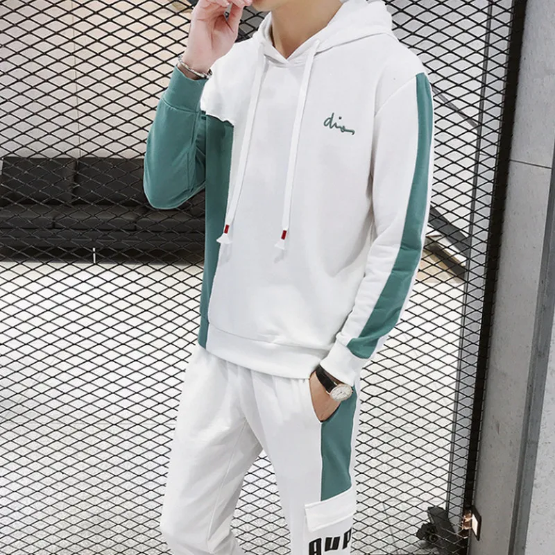 Мужские спортивные костюмы из двух предметов толстовка с капюшоном и штаны 2 шт. |