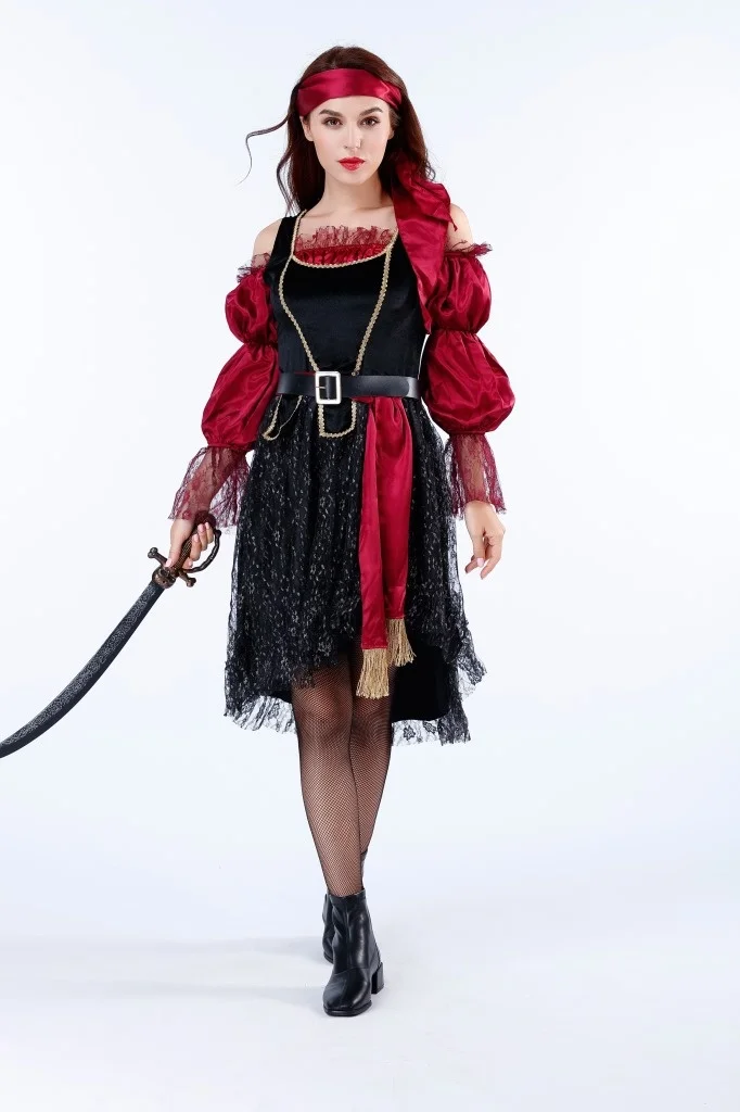 Пиратские костюмы на Хэллоуин для взрослых мужчин и женщин Карибского пирата