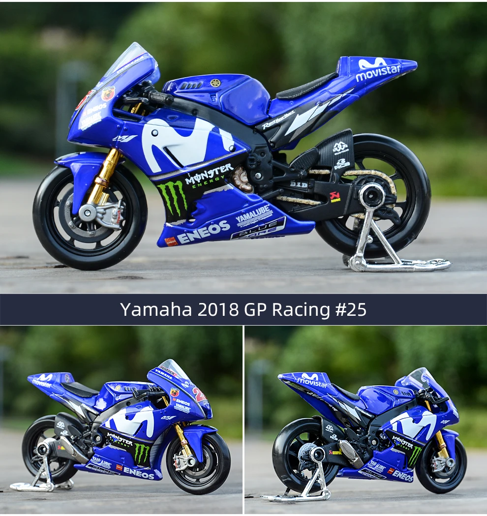 Maisto 1:18 GP гоночный Yamaha YZR M1 Заводская гоночная команда 46#25# Литая модель мотоцикла из сплава