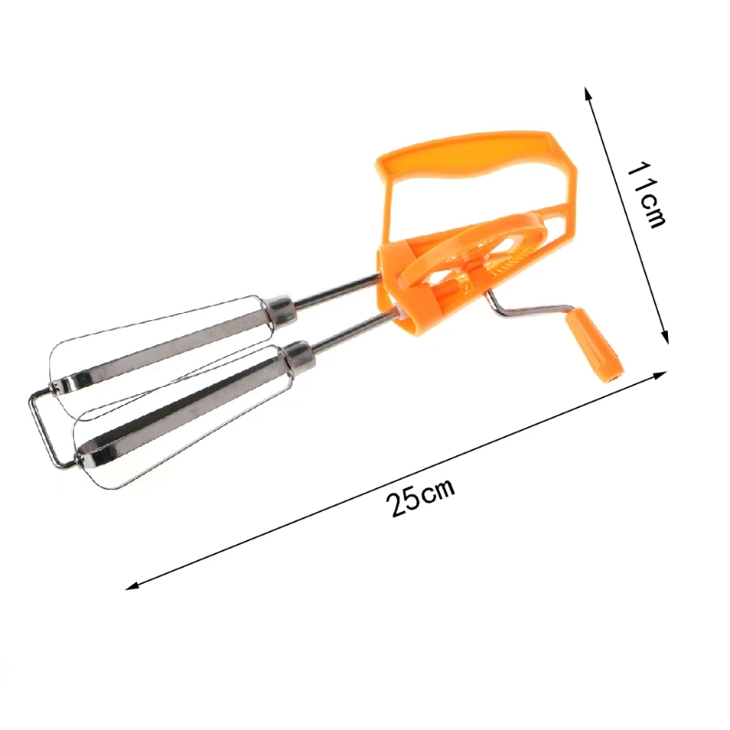 Роторный ручной венчик для яиц Миксер шейкер из нержавеющей стали кухонный