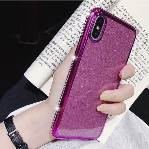 Прозрачный блестящий чехол для iPhone 11 Pro XS Max XR X чехлы с прозрачным украшением 6 6s 7 8