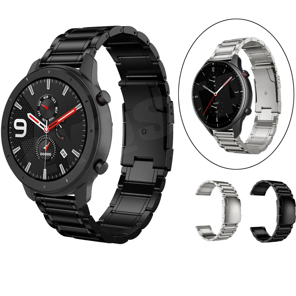 

Ремешок для часов Amazfit GTR 47 мм/GTR 3, браслет из титанового сплава для Huami Amazfit Stratos 3 2 2S GTR 2e Pace 22 мм