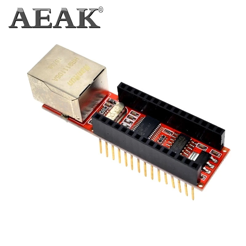AEAK 1 шт. ENC28J60 Ethernet щит V1.0 для arduino совместимый с Nano 3 0 RJ45 веб-сервер модуль |