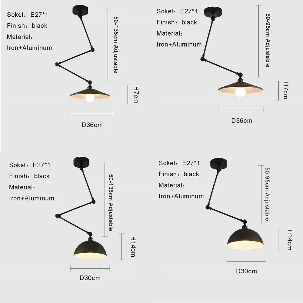 Креативный подвесной светильник s Современный гибкий выдвижная уникальная лампа