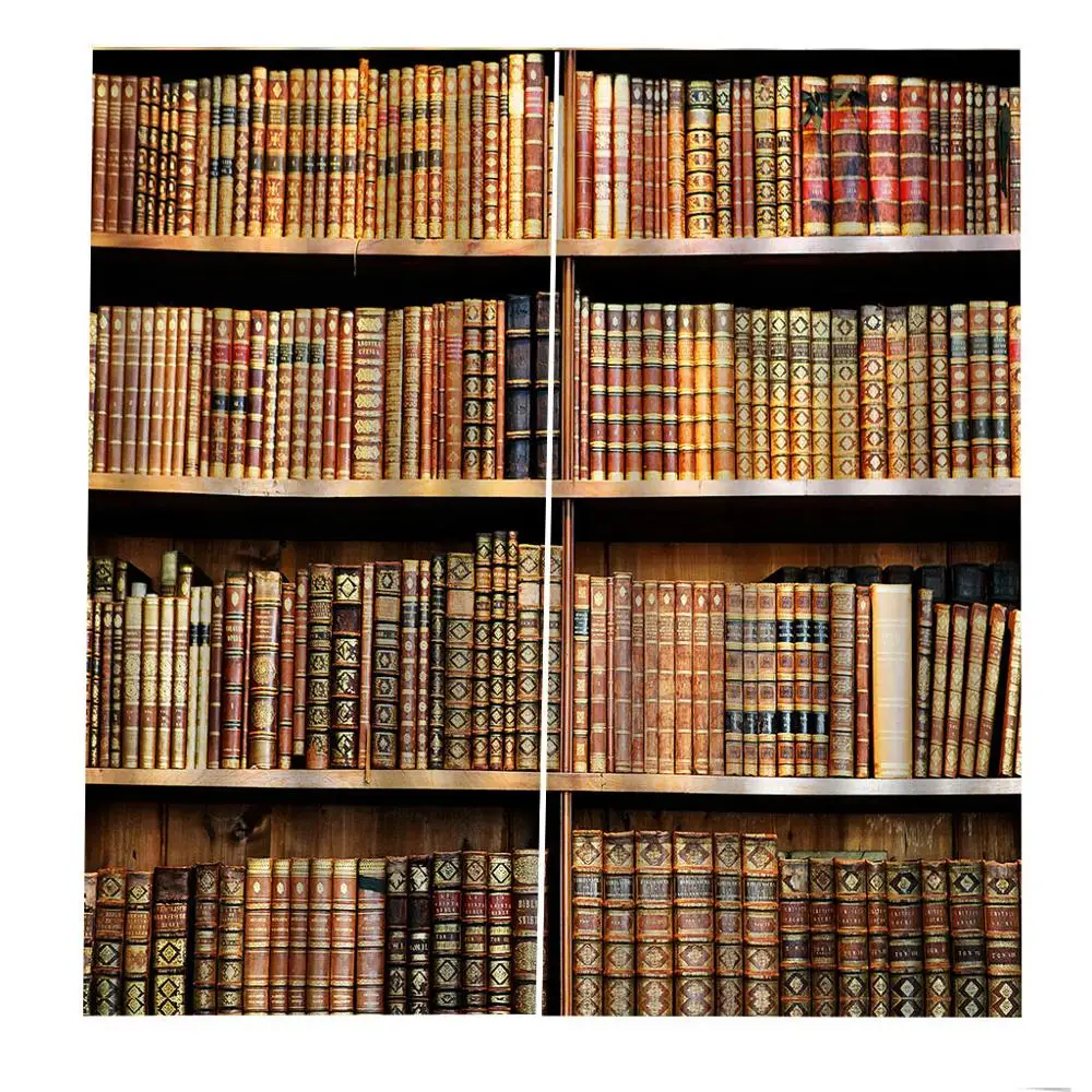 Настраиваемые шторы с изображением книжных полок цифровая печать для гостиной