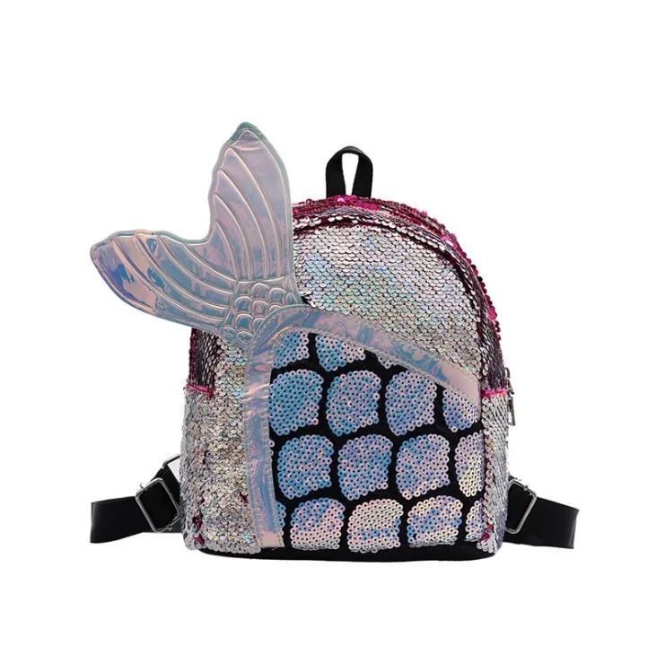 Милый рюкзак с блестками Модный женский школьный русалки дорожная сумка для