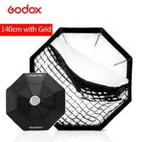 godox 140cm 55 octagon honeycomb grid softbox for photo strobe studio flash bowens mount soft box