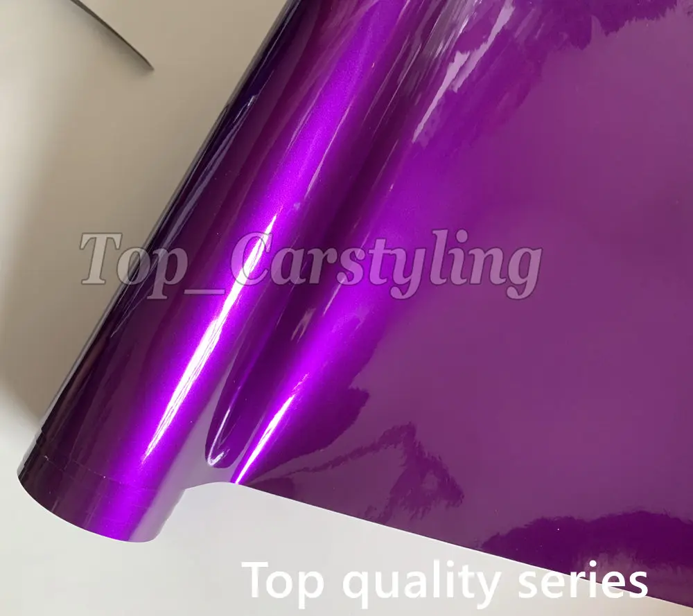 Фиолетовый глянцевые конфеты металлик винил для автомобиля не образующая