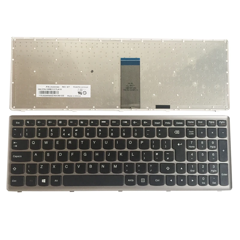 

NEW UK keyboard for Lenovo Ideapad Z710 U510 laptop UK keyboard no Backlight