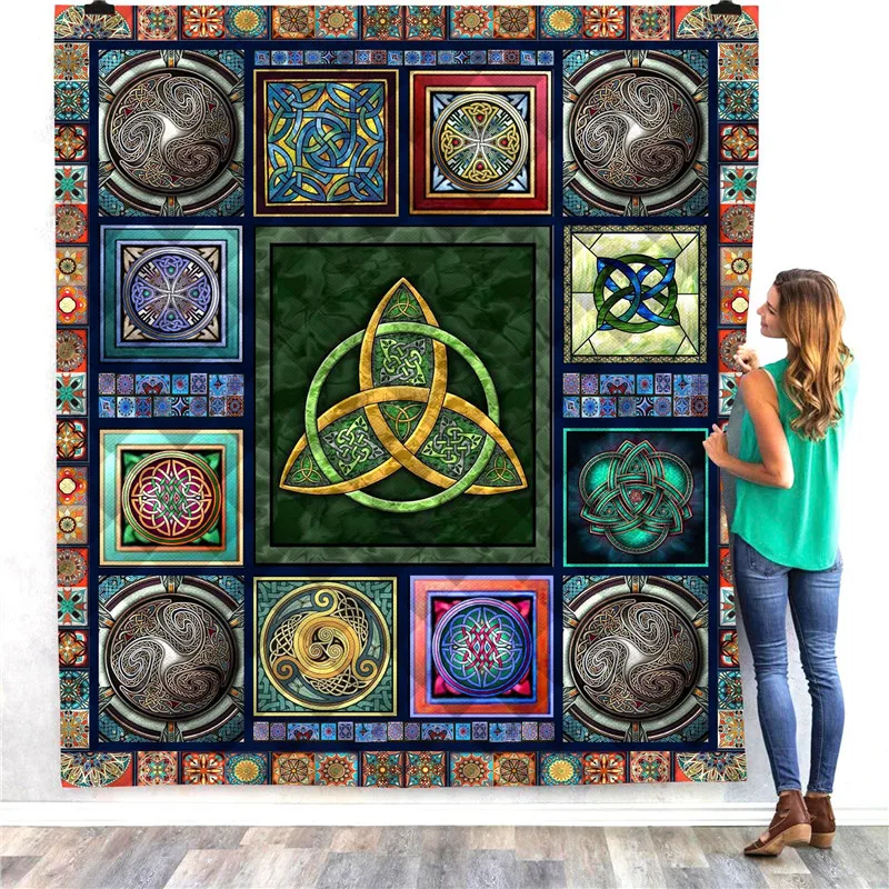 3D геометрическое стеганое одеяло с цифровым принтом модное летнее покрывала для