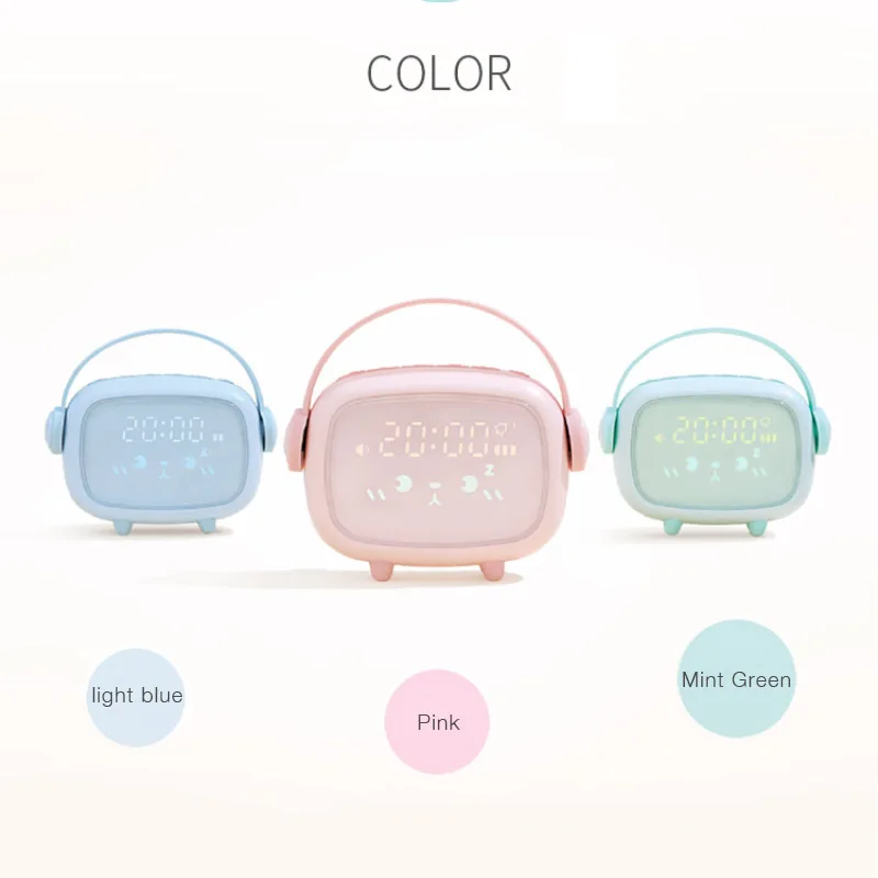 Умный ночной Светильник детская прикроватная лампа настольная цифровые часы
