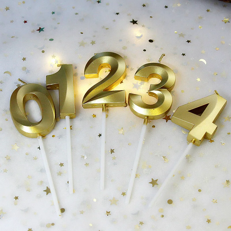 Number 0-9 Happy Birthday Cake Candles Topper Decor Party Supplies DIY Home Candle | Дом и сад