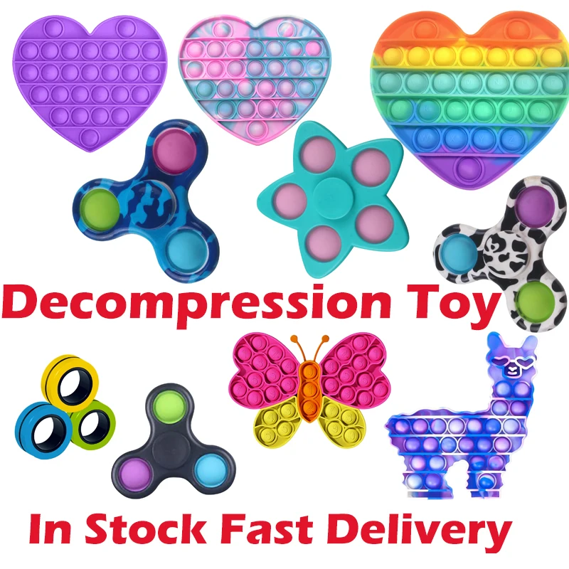 

Stress Reliever Toy Fidget Sensory Toy Fidget Toy Decompression Sensory Set Push Bubble Autism Special Needs 2021 Relief Anxiety