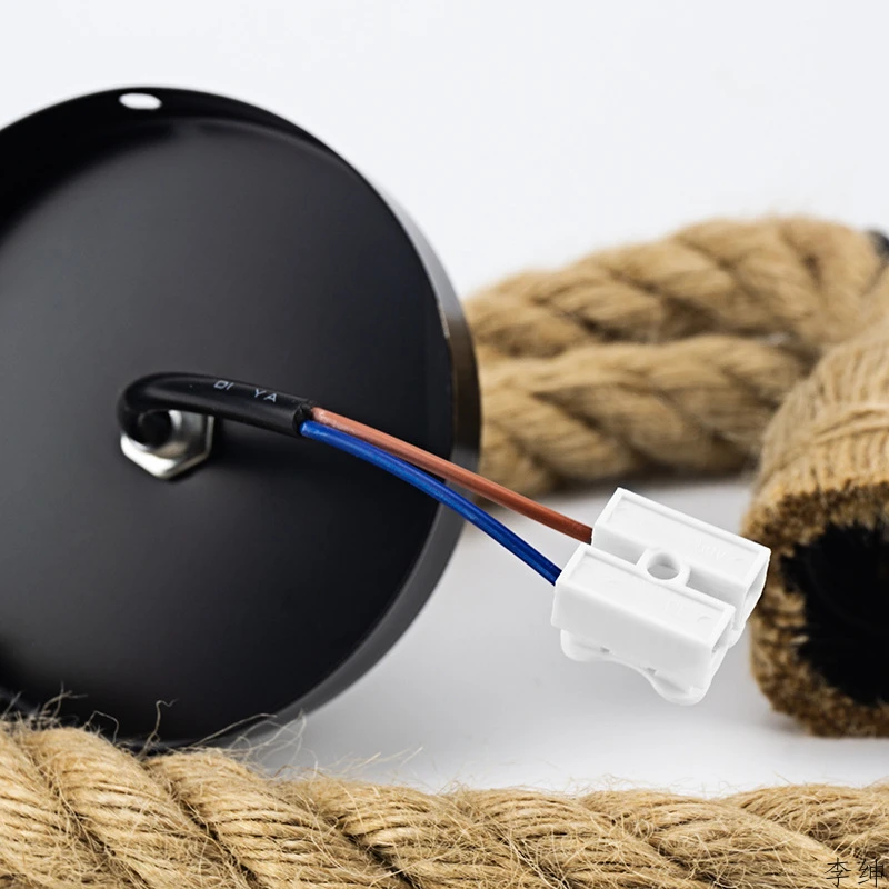 Светильник Nordic Vintage Rope LED Pendant Light Lamp Loft Industrial Decor Retro American Style for Living Room Luminaires on.