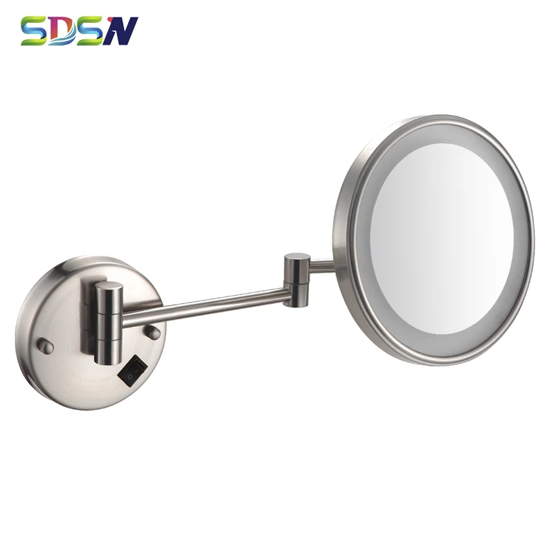 Bath Mirrors Inwall Folding Cosmetic Mirror 3x Led Mirrors 8