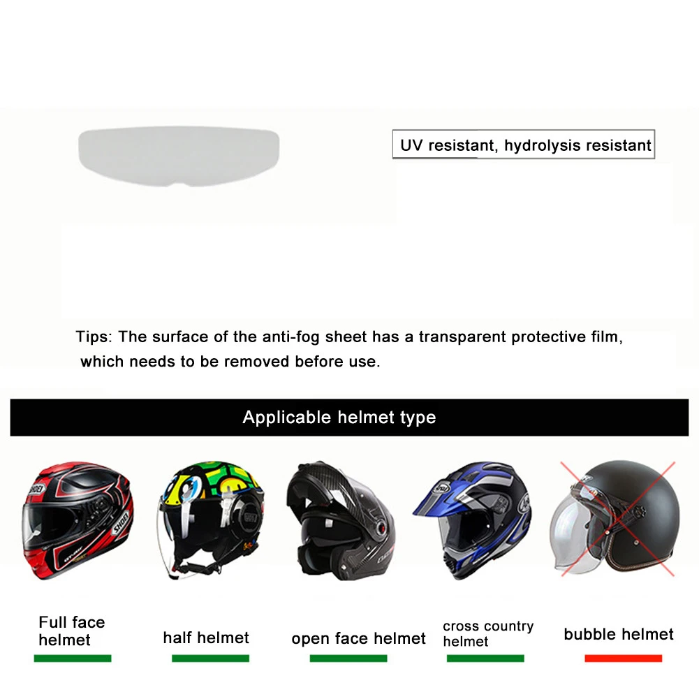 

Motorcycle Lens Anti-fog Film Motor Film Goggles Rainproof High Quality Anti-rain Sticker Universal Type Anti-Fog Lens