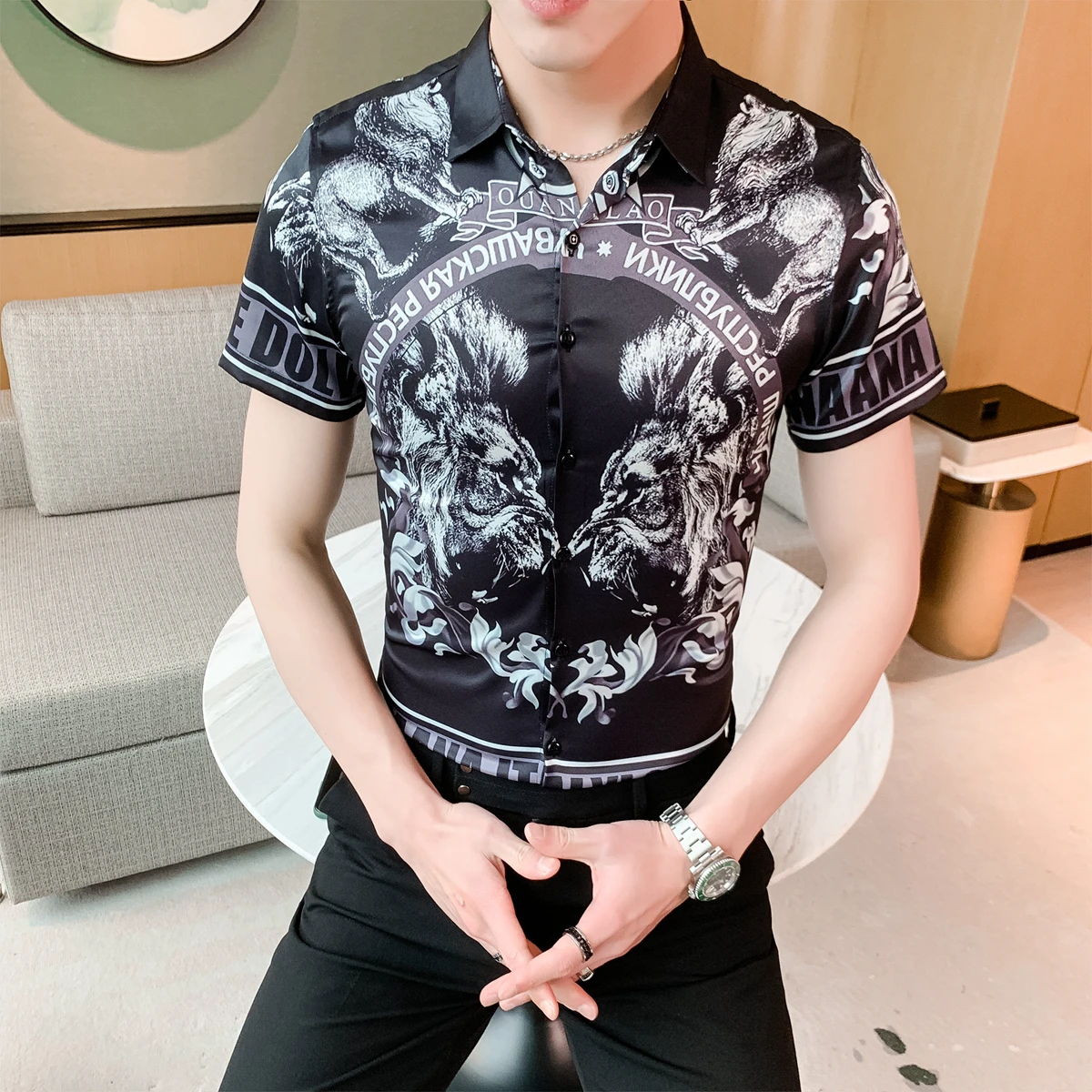 Уличная социальная Блузка Camisa 2020 новые мужские рубашки с коротким рукавом