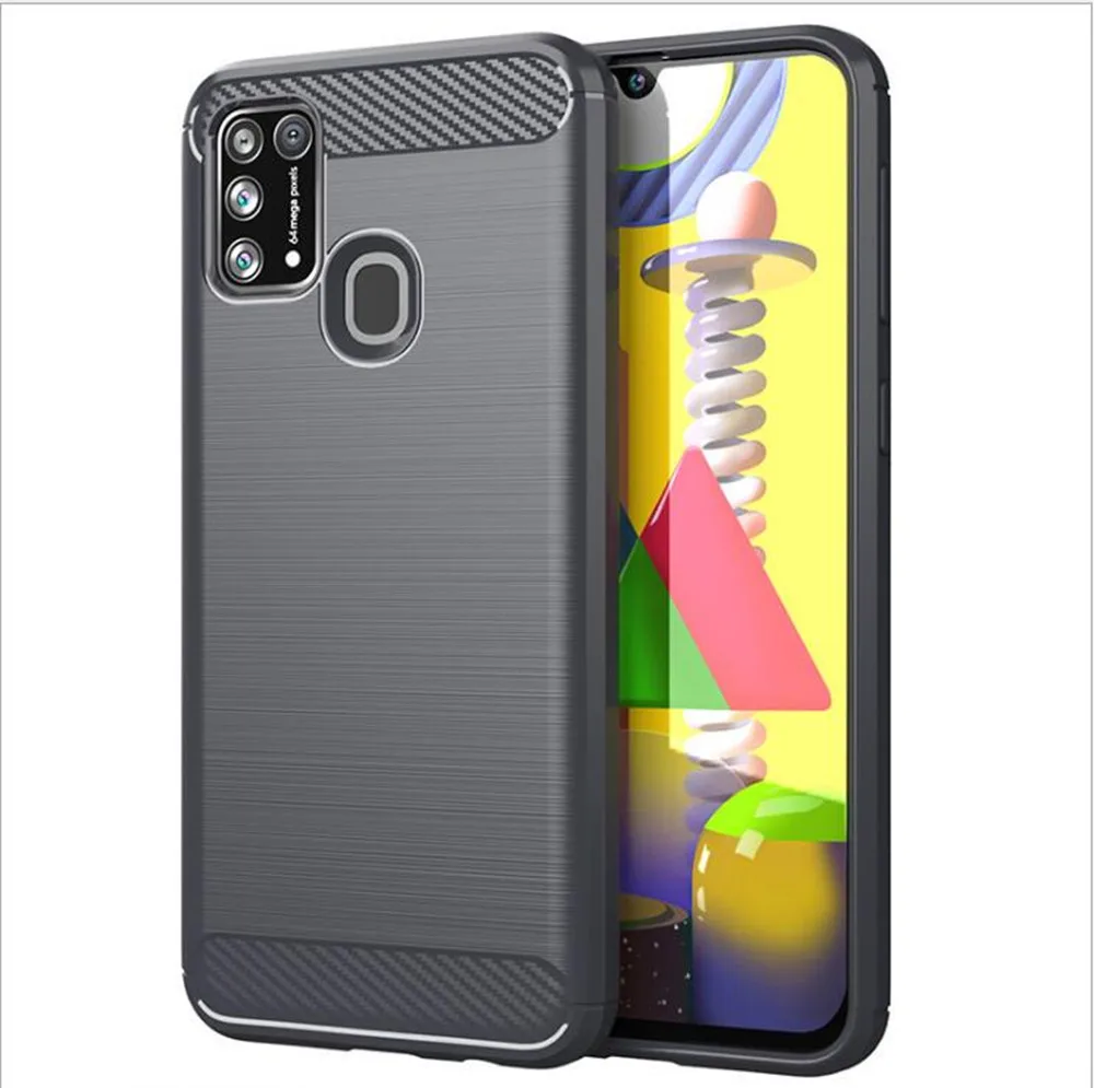 Чехол для Samsung Galaxy M31 A21 A01 чехол из углеродного волокна противоударный A31 A315F/DS