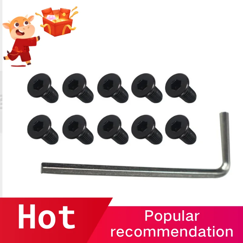 10Pcs Scooter Handlebar Front Fork Tube Screws with Hexagon Handle Replacement Parts Kits for M365 Ninebot Es2