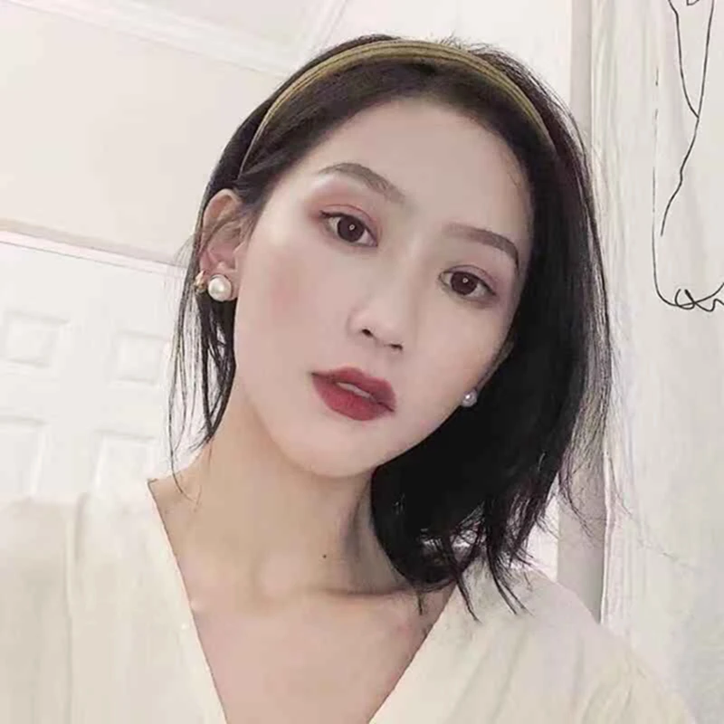 Новый Винтаж Мода имитация жемчуга металлические золотые серьги-гвоздики 4