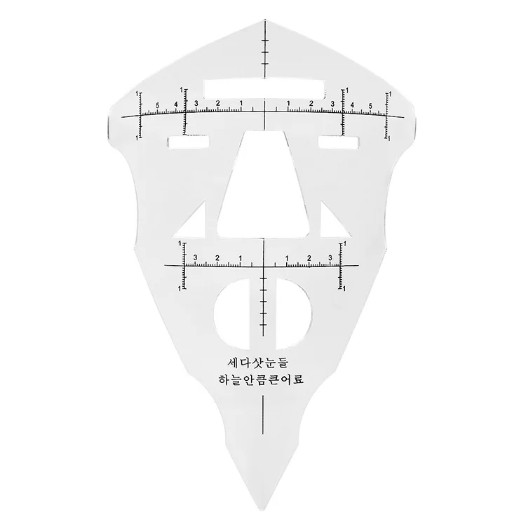 3D лица бровей линейка практика маска Полупостоянный трафарет татуировки