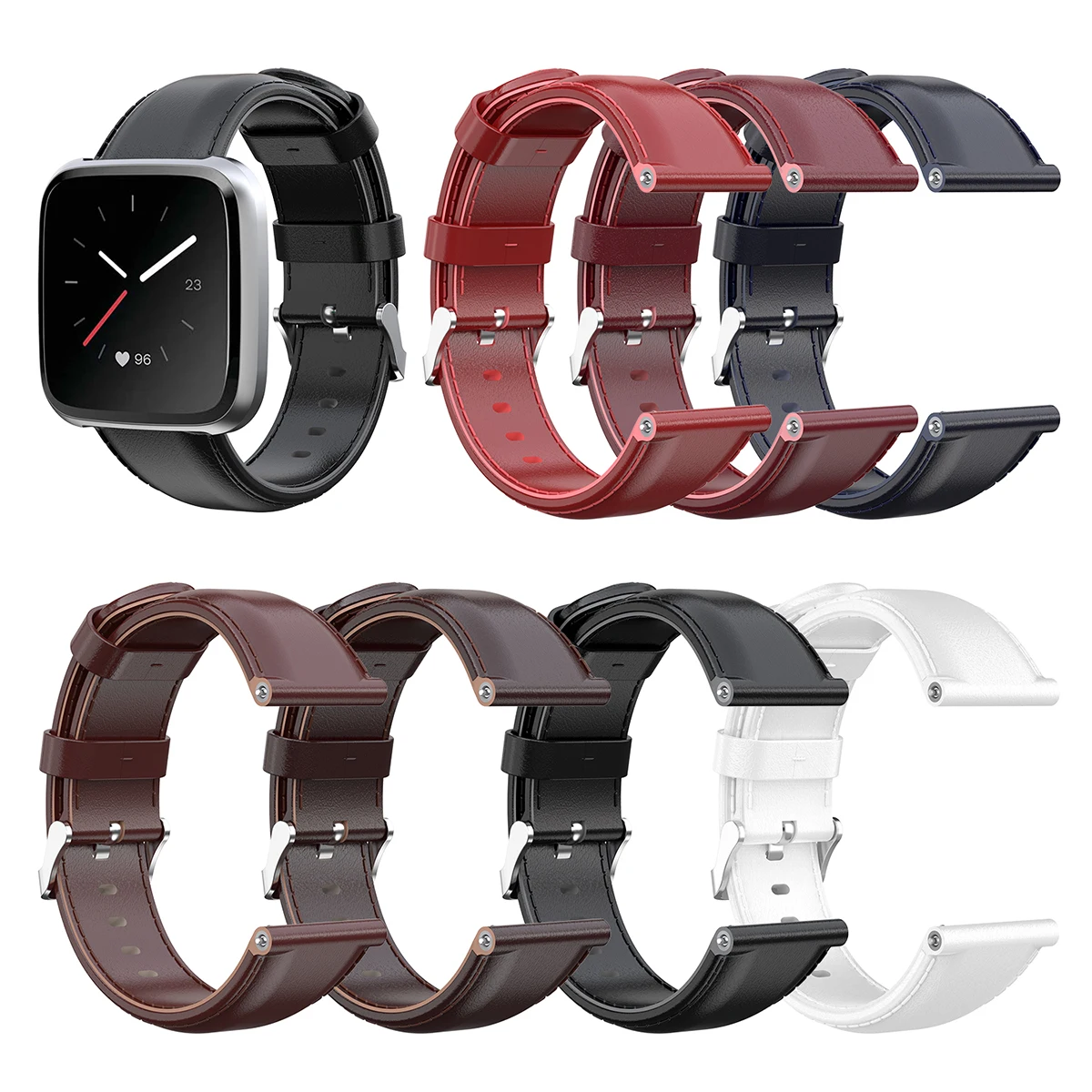 Ретро Кожаный ремешок для часов Fitbit Versa 2/Versa Lite 23 мм Смарт часы браслет fit bit Verse 2