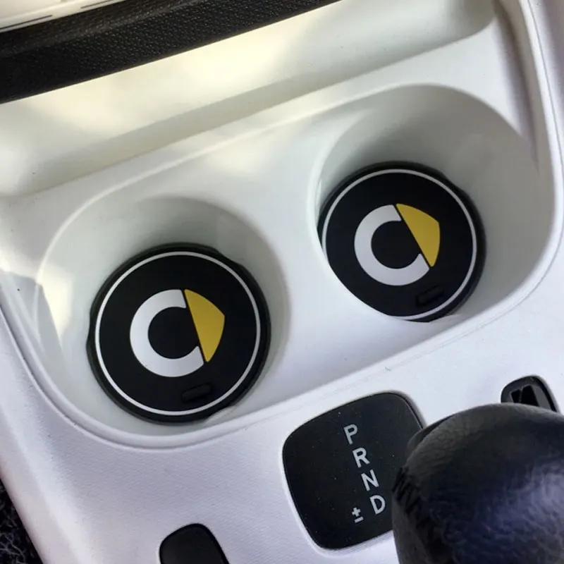 Коврики для чашки нескользящий коврик Mercedes Smart Fortwo Forfour 453 451 450 флуоресцентные