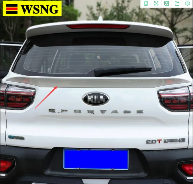 Задний Средний спойлер для Kia Sportage 2018 2019 высокое качество грунтовка цвет АБС