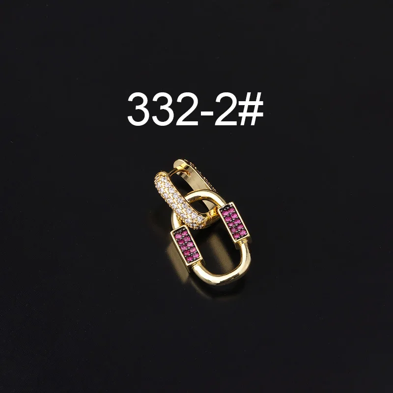 

1Pc Unique Design Colourful CZ Geometric Hoop Earrings for Women Fashion Bohemia Cartilage Earring Ear Buckle Piercing Jewelry