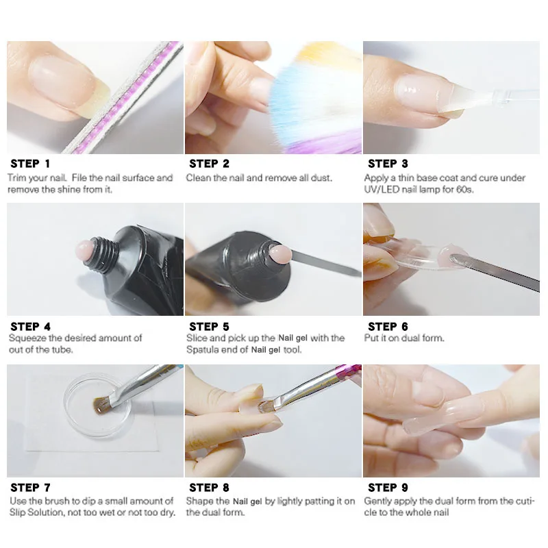 30ML Acrylic Extension Gel Quick Building Polish Set Tips Clear Pink Nude LED UV Builder Varnish Camouflage Nail Art | Красота и