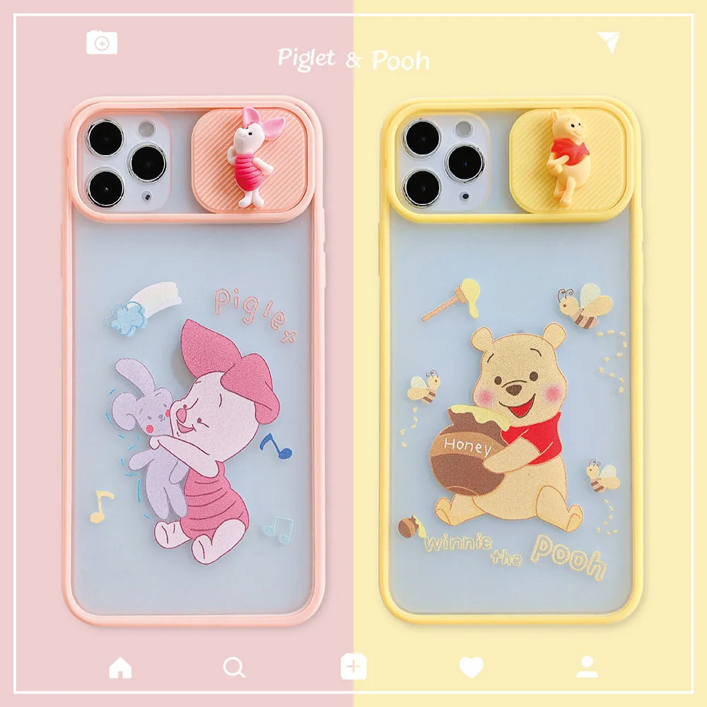 

Чехол для iPhone 11 Pro Max с изображением поросят Винни-Пуха, чехлы для защиты раздвижной камеры для iphone 12 Pro Max, милый чехол для девочек
