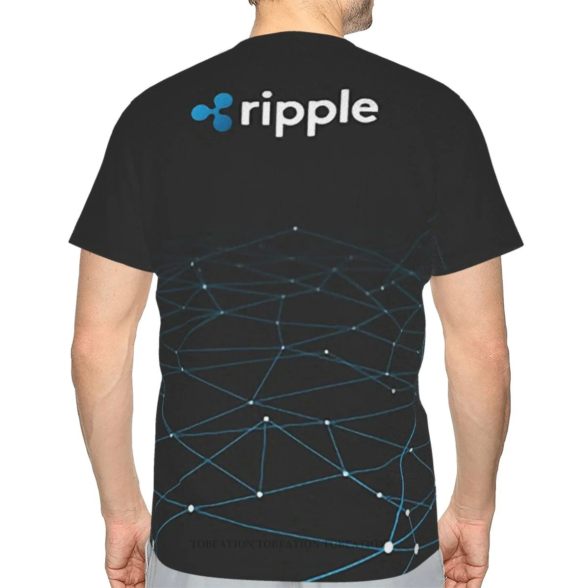 

Cyptocurrency 3D Printed Oversize T-Shirt Men Quick Drying XRP Ripple Tops