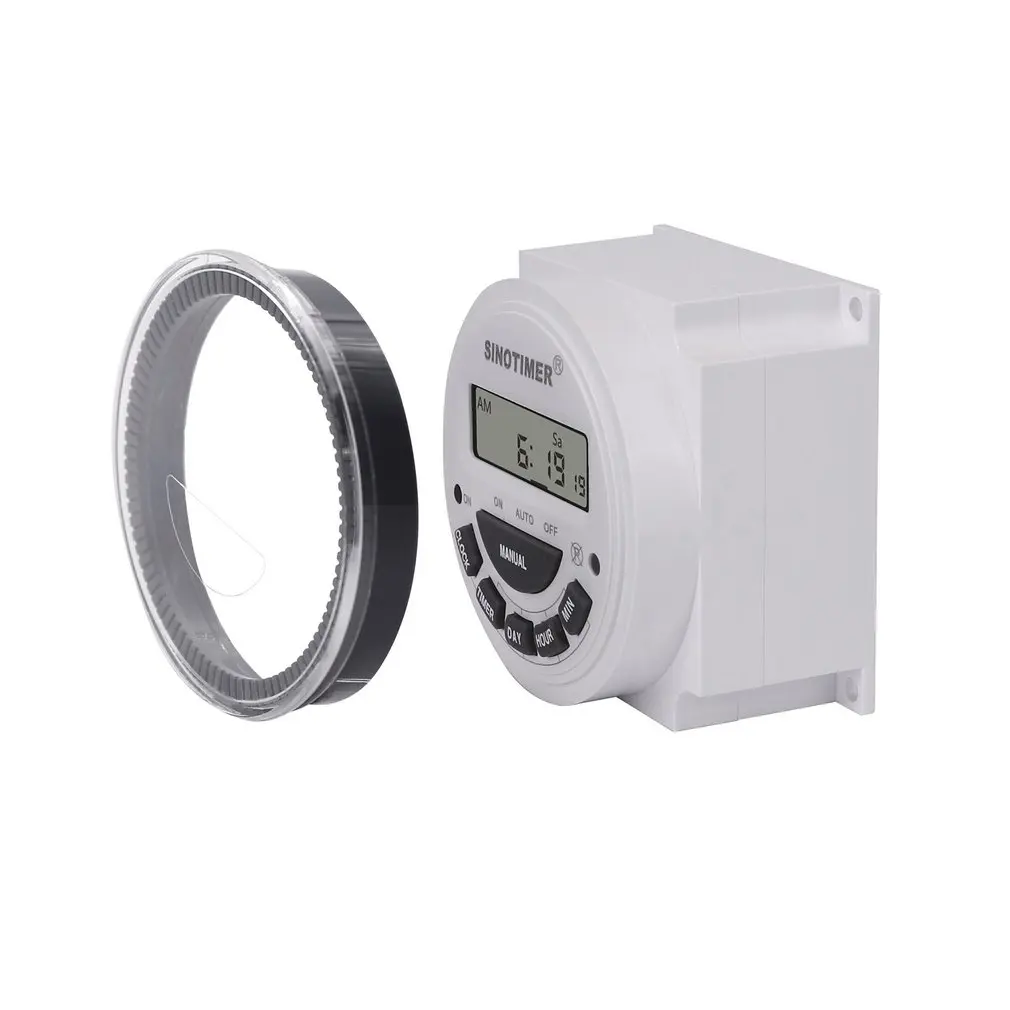 TM619-1 1NO + 1NC Volt Free Output 16A LCD Time Relay Control 110VAC 7 Days Programmable Digital Timer Switch |