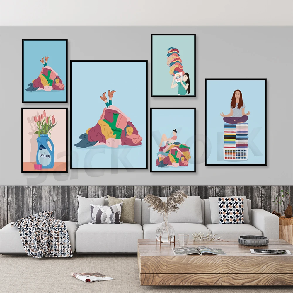 

Laundry Day Art Print, Laundry Room Wall Art, Pastel Colors Art Print
