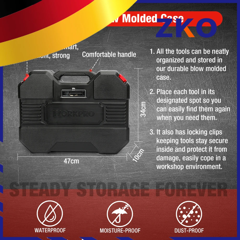 

WORKPRO Tool Set Hand Tools for Car Repair Ratchet Spanner Wrench Socket Set Professional Bicycle Car Repair Tool Kits