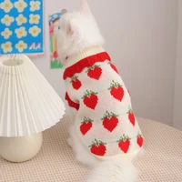 dog cat sweater clothing winter warm turtleneck knitted cat puppy clothes costume for small dogs cats