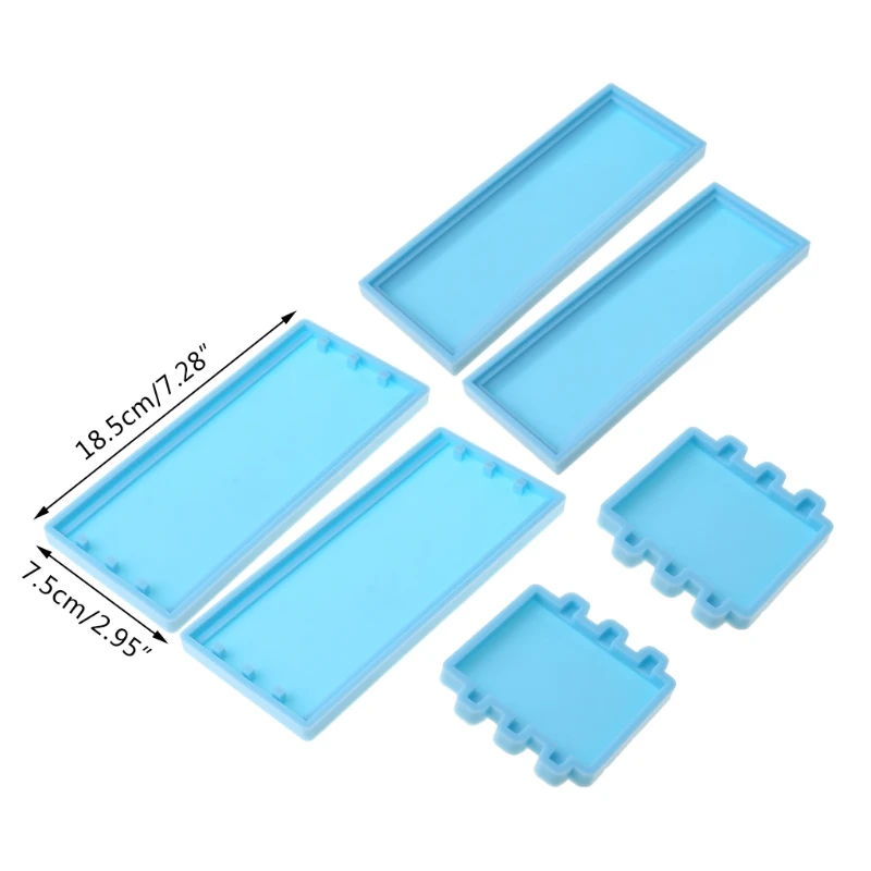

1 Set Domino Storage Box Epoxy Resin Mold DIY Crafts Casting Tools Container Silicone Mould.