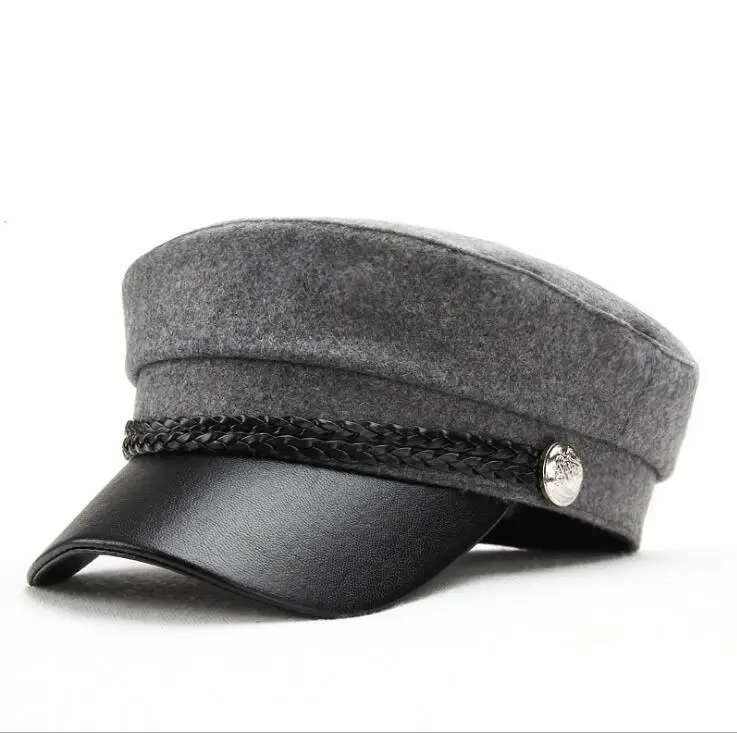 

Military hat women woolen cap all-match beret flat hat