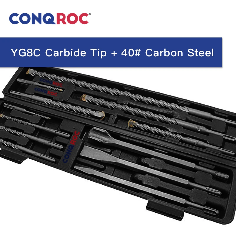 12 шт. удлиненные Сверла SDS Plus для каменной кладки и набор стамесок с