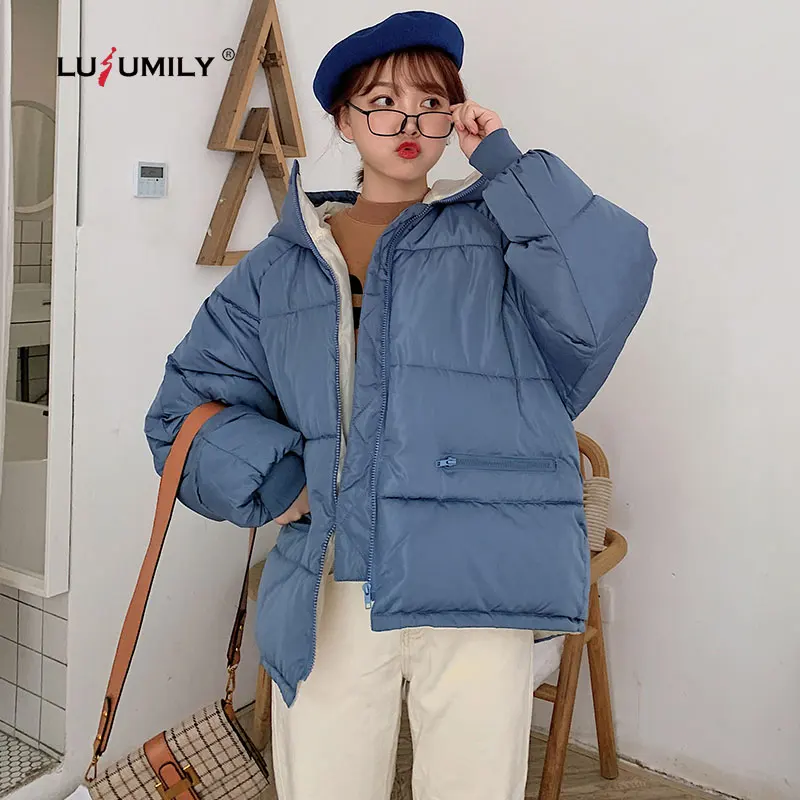 Lusumily женское короткое пальто милые хлопковые стеганые куртки повседневная